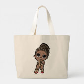 Schattigee Kinder Mode Delight - Tiger print jumps Grote Tote Bag (Achterkant)