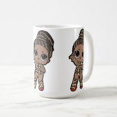 Schattigee Kinder Mode Delight - Tiger print jumps Koffiemok (Voorkant rechts)