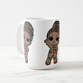 Schattigee Kinder Mode Delight - Tiger print jumps Koffiemok (Voorkant links)