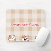 Schattigee Kinder  naam Manga Cartoon Cat Muismat (Met muis)