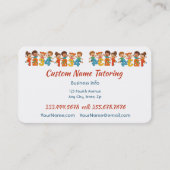 Schattigee Kinder onderwijsinstructeur op maat Visitekaartje (Voorkant)