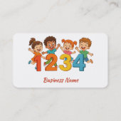 Schattigee Kinder onderwijsinstructeur op maat Visitekaartje (Achterkant)