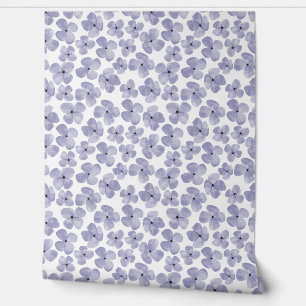 Schattigee kinder Paarse Waterverf bloemenprint pa Behang