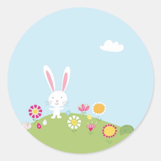 Schattigee Kinder paashaas Stickers (Voorkant)