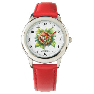 Schattigee kinder papegaai unisex naam toevoegen horloge