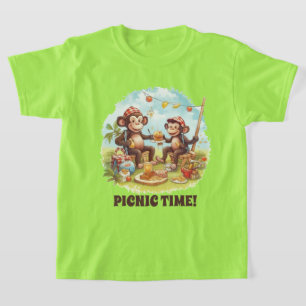 Schattigee kinder picknickaap voeg naam toe t-shirt