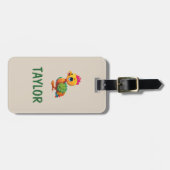 Schattigee Kinder Plezier Gepersonaliseerde Kleurr Bagagelabel (Voorkant horizontaal)