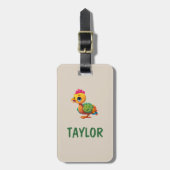 Schattigee Kinder Plezier Gepersonaliseerde Kleurr Bagagelabel (Voorkant verticaal)