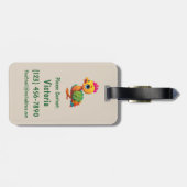 Schattigee Kinder Plezier Gepersonaliseerde Kleurr Bagagelabel (Achterkant horizontaal)