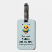 Schattigee Kinder Plezier Gepersonaliseerde Kleurr Bagagelabel (Achterkant verticaal)