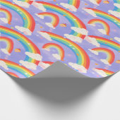 Schattigee Kinder Regenbogen en Wolken Herhalend P Cadeaupapier (Hoek)