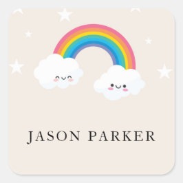 Schattigee Kinder Regenboog Stickers