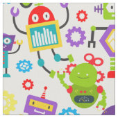 Schattigee Kinder Robot Kleurrijk Stof (Close Up)