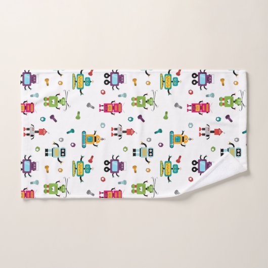 Schattigee Kinder robot met meerdere kleuren Bad Handdoek (Handdoek)