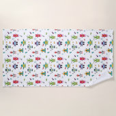 Schattigee Kinder robot met meerdere kleuren Strandlaken (Voorkant)