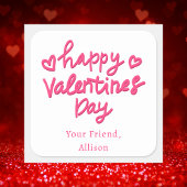 Schattigee Kinder Roze Valentijnse Vierkante Sticker