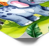 Schattigee Kinder Safari Oerwoud Dieren Persoonlij Poster (Hoek)