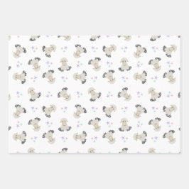 Schattigee Kinder schapenboerderijdieren Barnyard  Inpakpapier Vel