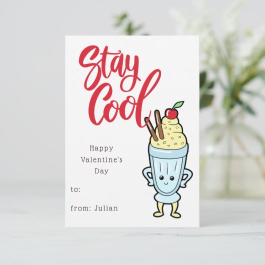 Schattigee Kinder School Classroom Vriend Valentij (Staand voorkant)