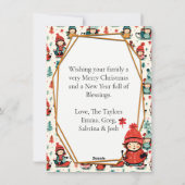 Schattigee Kinder Sledding Twee Foto Kerst Feestdagenkaart (Achterkant)