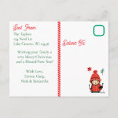 Schattigee Kinder Sledding Twee Foto Kerst Feestdagenkaart (Achterkant)