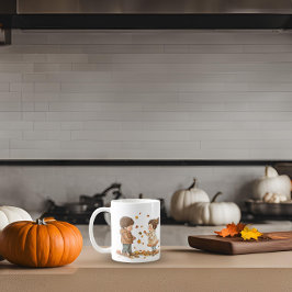 Schattigee Kinder spelen in de Herfst Koffiemok