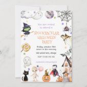 Schattigee Kinder spooktacular Halloween Party Kaart (Voorkant)