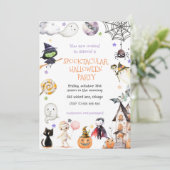 Schattigee Kinder spooktacular Halloween Party Kaart (Staand voorkant)