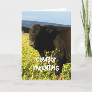 Schattigee Kinder taken Verantwoordelijkheid - Cow Feestdagen Kaart