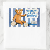 Schattigee Kinder tandarts Rechthoekige Sticker (Tas)