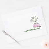 Schattigee Kinder tandarts Rechthoekige Sticker (Envelop)