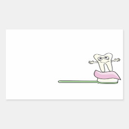 Schattigee Kinder tandarts Rechthoekige Sticker