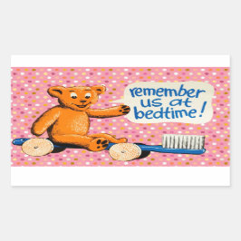 Schattigee Kinder tandarts Rechthoekige Sticker