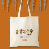 Schattigee Kinder Trick or treat Halloween Canvas  Tote Bag