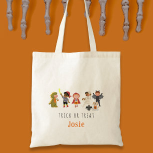 Schattigee Kinder Trick or treat Halloween Canvas Tote Bag