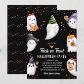 Schattigee Kinder Trick or treat Uitnodiging (Voorkant / Achterkant)