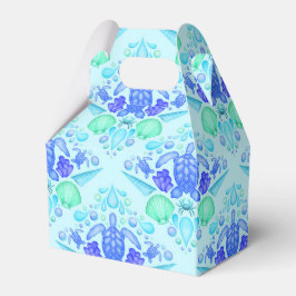 Schattigee Kinder Tropische Blauwe Oceaan Zee Schi Bedankdoosjes