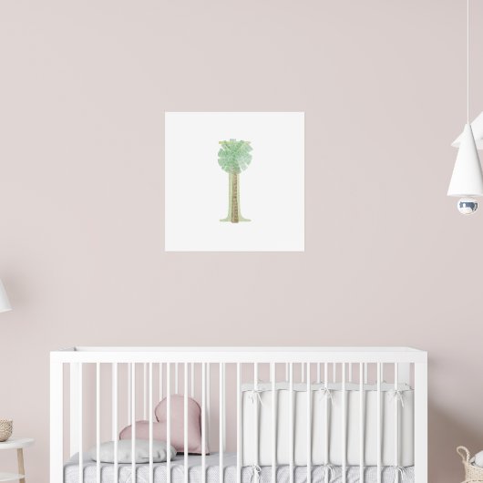 Schattigee Kinder TROPISCHE BOOM Monogram I Kweker Poster (Kinderkamer 2)