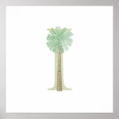 Schattigee Kinder TROPISCHE BOOM Monogram I Kweker Poster (Voorkant)