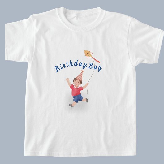 Schattigee Kinder Tshirt Jongen met Kite