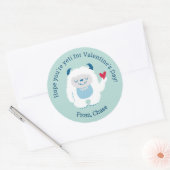 Schattigee Kinder Valentijn Classic Ronde Sticker (Envelop)