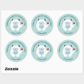 Schattigee Kinder Valentijn Classic Ronde Sticker (Vel)