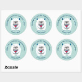 Schattigee Kinder Valentijn Classic Ronde Sticker (Vel)