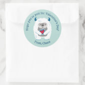 Schattigee Kinder Valentijn Classic Ronde Sticker (Tas)