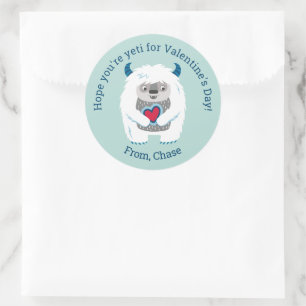 Schattigee Kinder Valentijn Classic Ronde Sticker