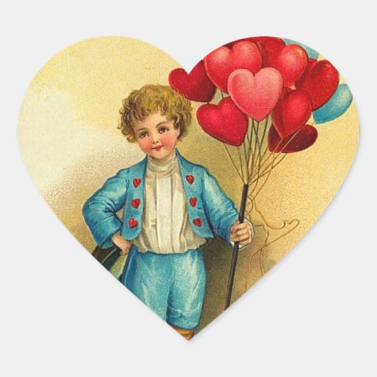 Schattigee Kinder Valentijn Hart Stickers (Voorkant)