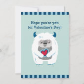 Schattigee Kinder Valentijn Monster Feestdagenkaart (Voorkant)