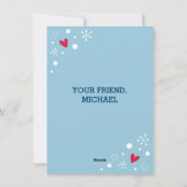 Schattigee Kinder Valentijn Monster Feestdagenkaart (Achterkant)