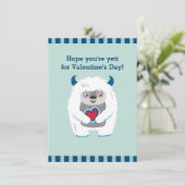 Schattigee Kinder Valentijn Monster Feestdagenkaart (Staand voorkant)