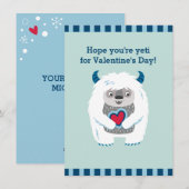 Schattigee Kinder Valentijn Monster Feestdagenkaart (Voorkant / Achterkant)